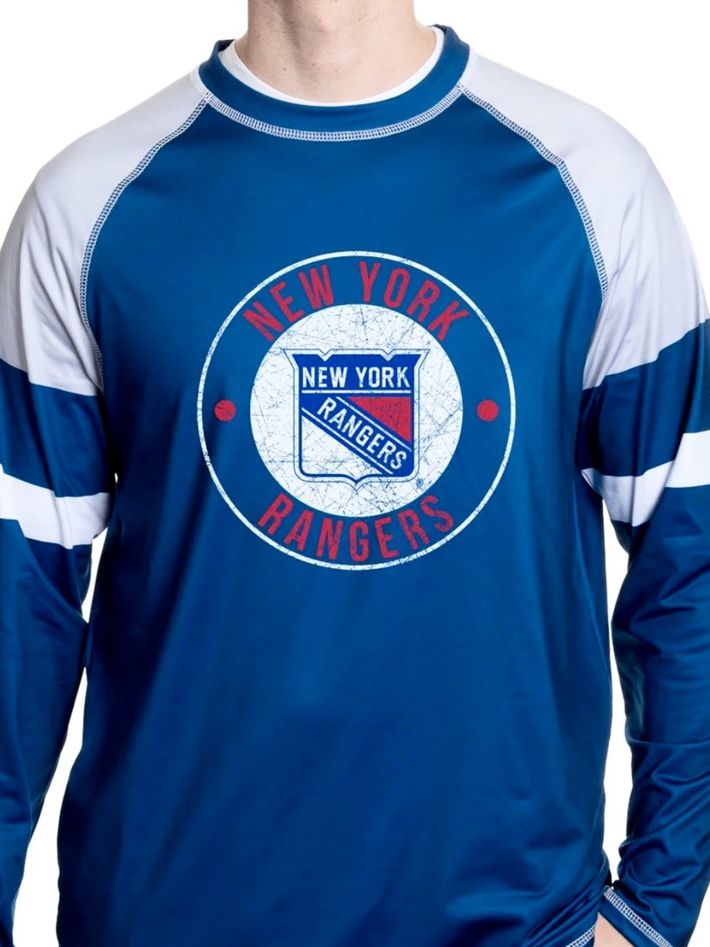 CALHOUN New York Rangers Thermal Long Sleeve Rash Guard Shirt Size XXL